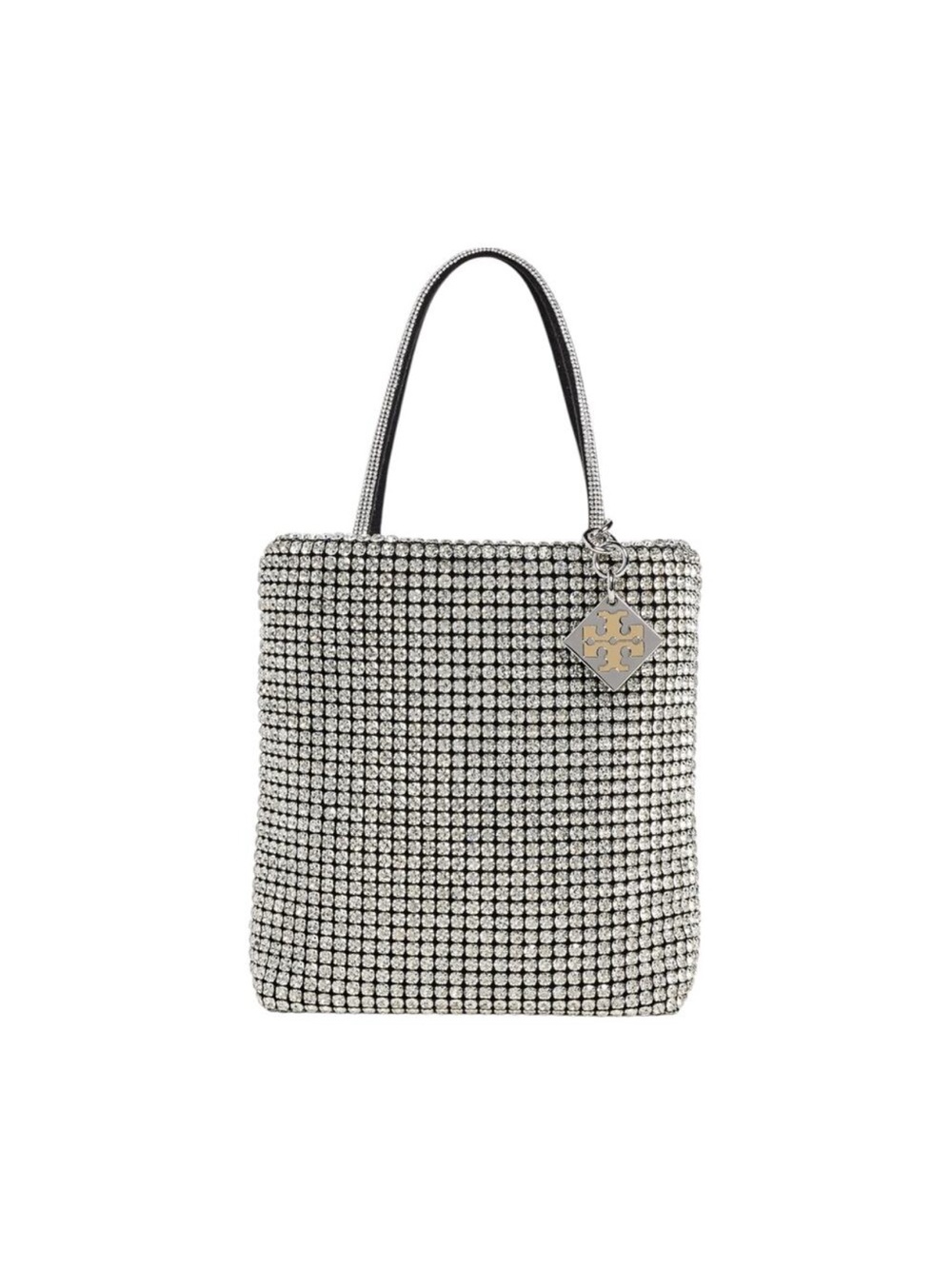 NWOT Tory Burch Night Owl Silver Crystal-Embellished Tote